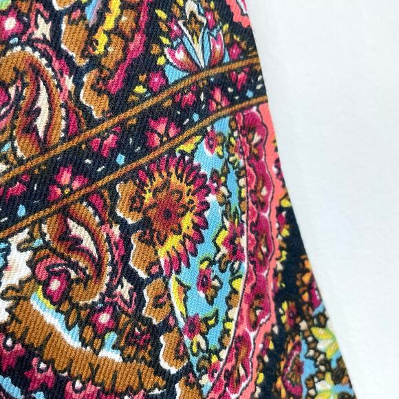 Billabong Gypsy Sol Multi Print Moroccan Paisley Festival Mini Dress womens M - Picture 7 of 17